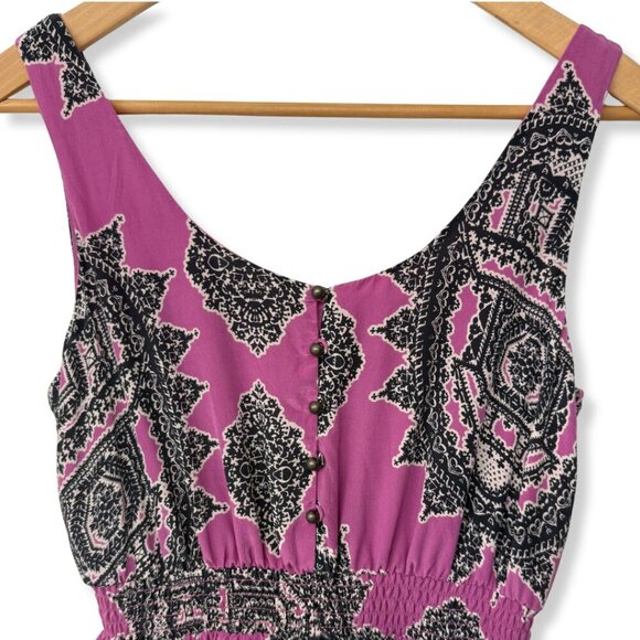 Maeve Anthropologie Purple Boho Medallion Print Sleeveless Midi Dress – Size XS - Picture 2 of 5